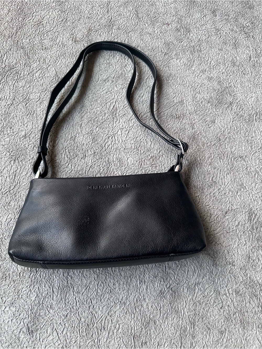 Derek Alexander Black Leather Shoulder Bag